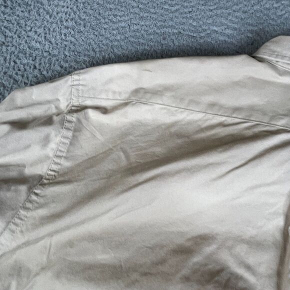 Filson Shooting Shirt Men XL Tan Khaki Canvas Hunting Elbow Patch Button Padded - Picture 3 of 15